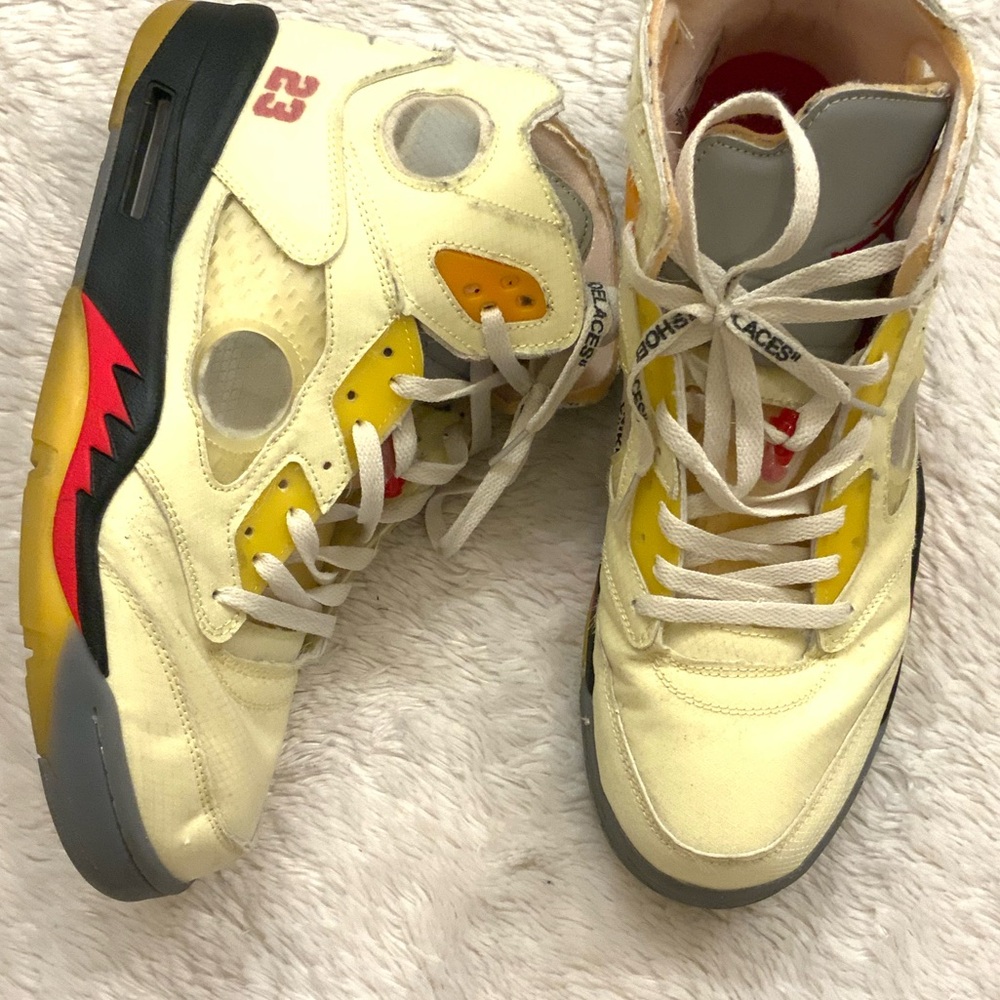 Jordan x Off-White Air Jordan 5 Retro SP "Sail" sneakers - Picture 8 of 12